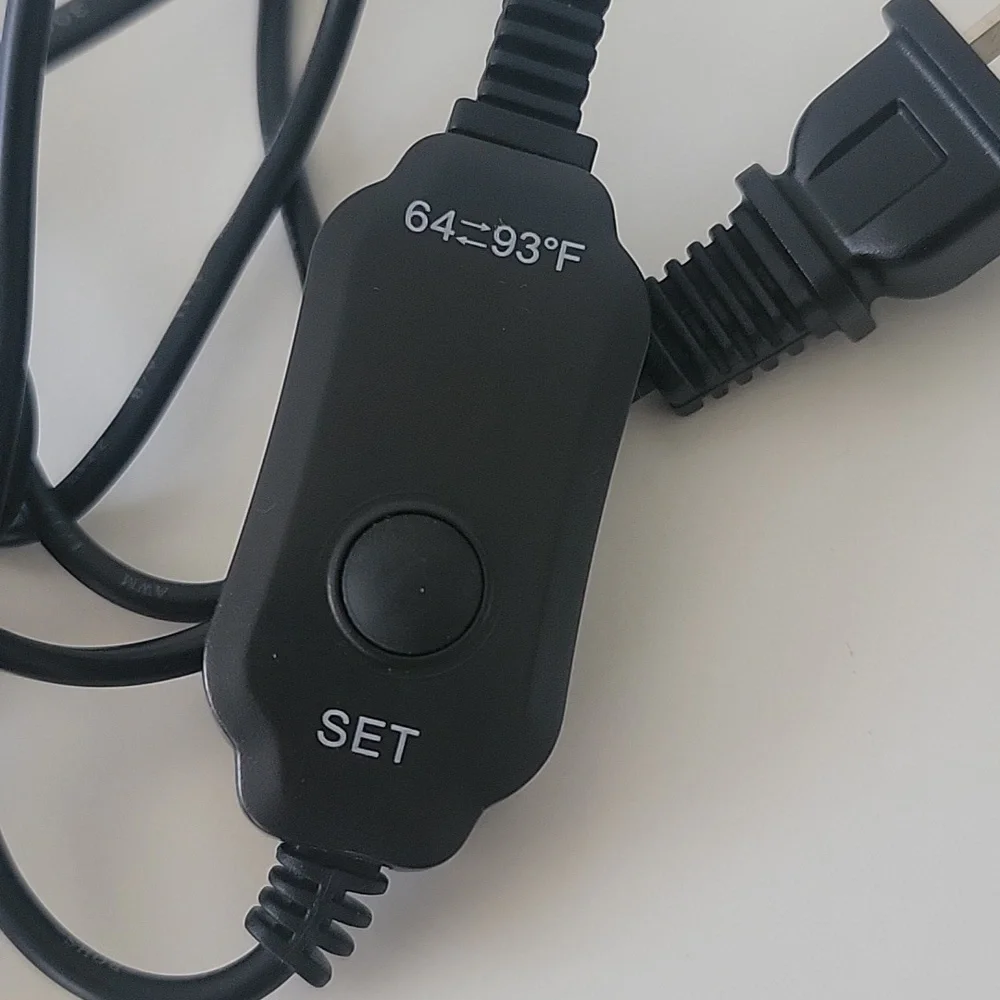 Black 10W Betta Heater with Temperature Control Small Aquarium Heater